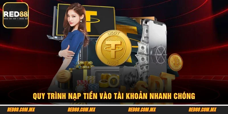 Quy trình nạp tiền vào tài khoản nhanh chóng